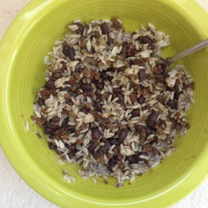 Vegan burrito bowl final product