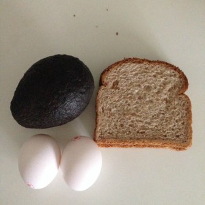 Avocado, Eggs, and bread